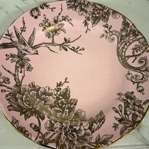 222 Fifth Adelaide pink and gold plates